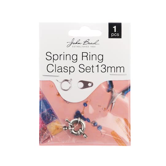 John Bead Must Have Findings 13mm Spring Ring Set